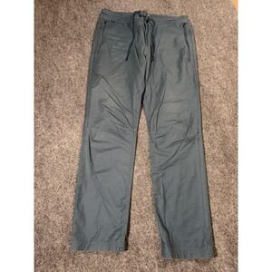 Roark Pants Mens 38x31 Blue Chino Drawstring Elastic Waist Casual Straight Leg